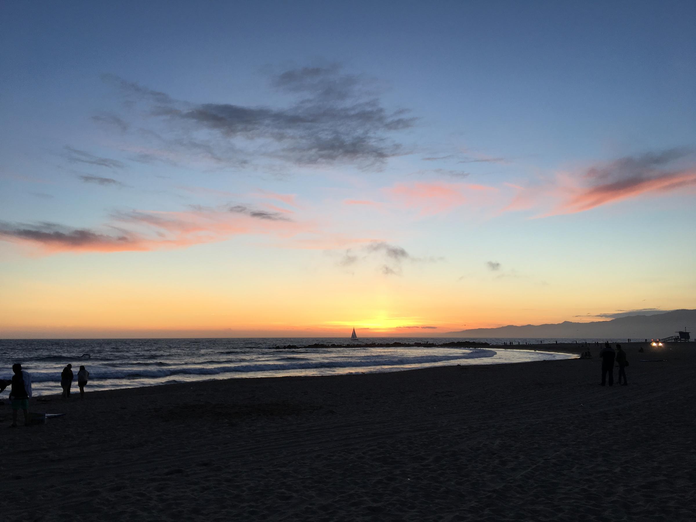 Sunset in Santa Monica, California. I took this picture in the Spring of 2017.